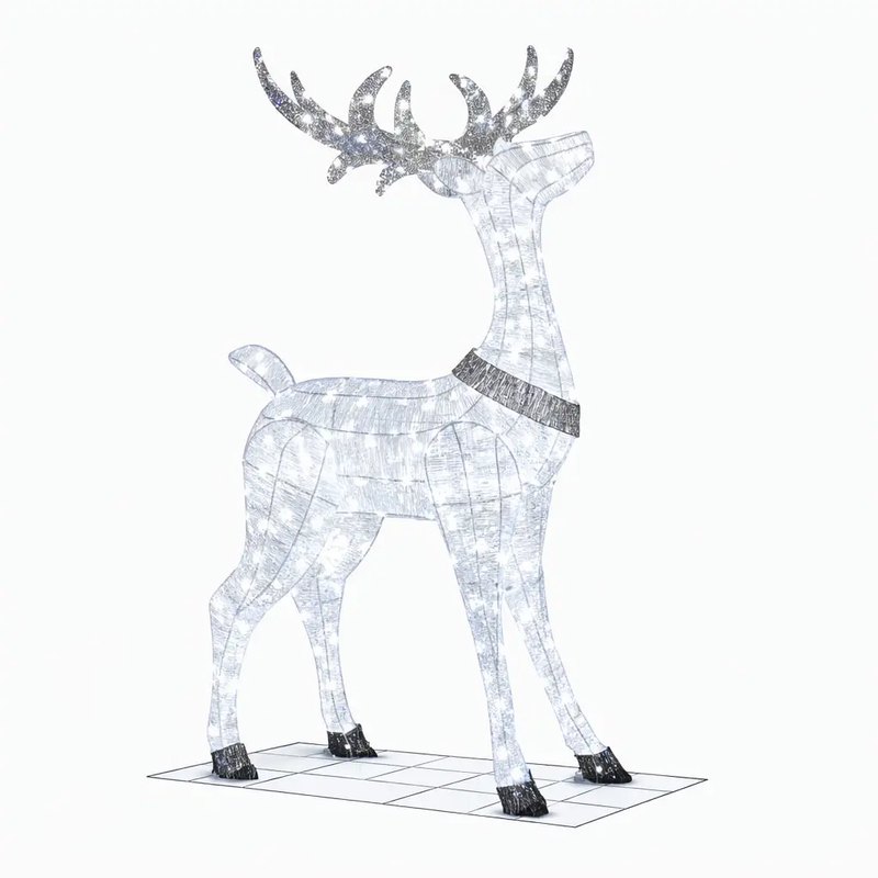 3D LED svetlobni jelen, 167 cm